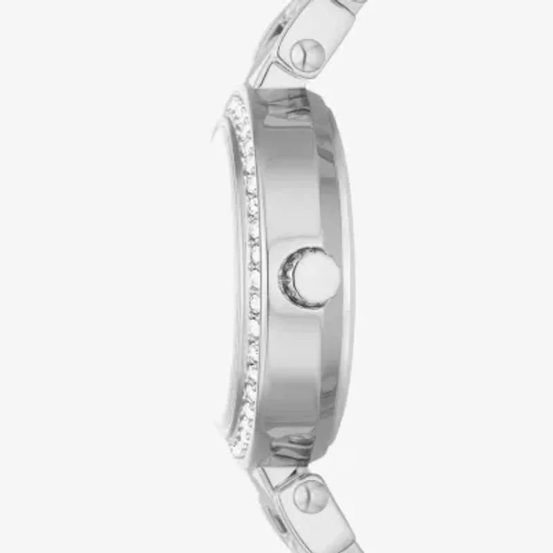 Relic By Fossil Anita Womens Crystal Accent Silver Tone Bracelet Watch Zr34626
