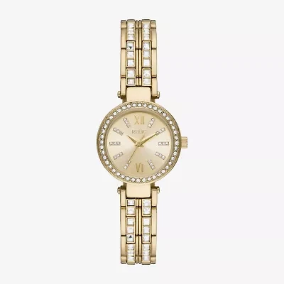 Relic By Fossil Anita Womens Crystal Accent Gold Tone Bracelet Watch Zr34627