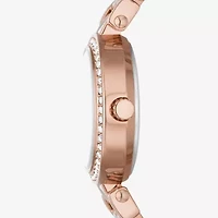Relic By Fossil Anita Womens Crystal Accent Rose Goldtone Bracelet Watch Zr34628