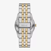 Relic By Fossil Blaine Mens Automatic Two Tone Bracelet Watch Zr77330