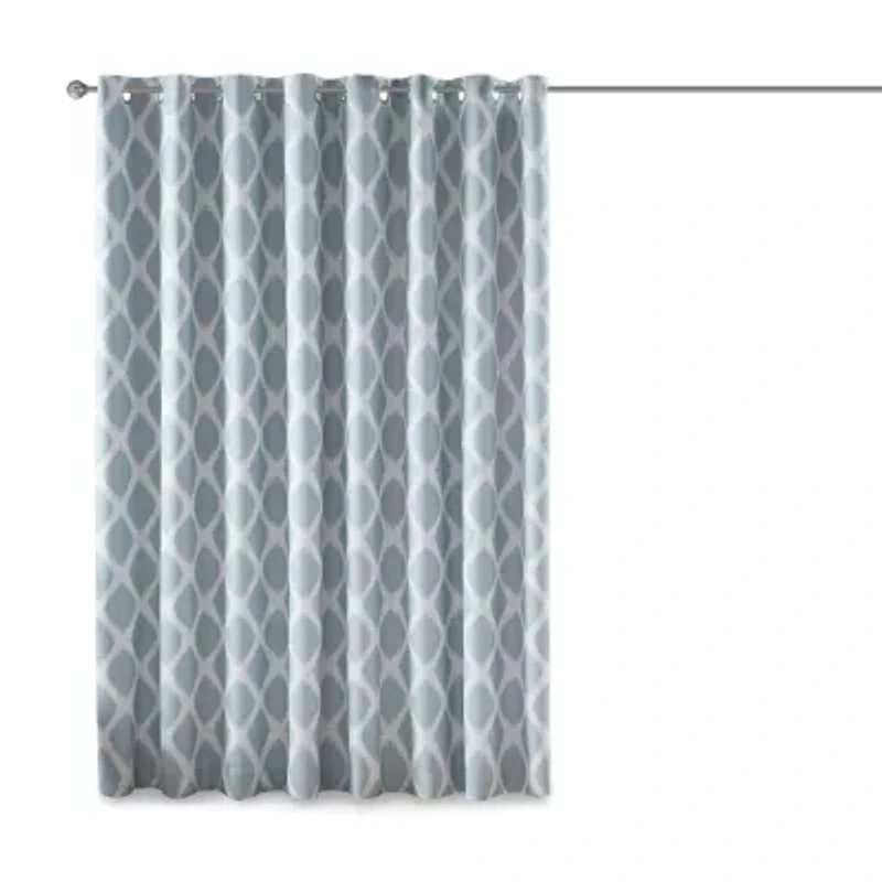 Madison Park Kagen 100"W X 84"L Energy Saving Blackout Grommet Top Single Patio Door Curtain