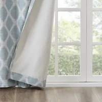 Madison Park Kagen 100"W X 84"L Energy Saving Blackout Grommet Top Single Patio Door Curtain