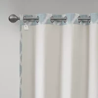 Madison Park Kagen 100"W X 84"L Energy Saving Blackout Grommet Top Single Patio Door Curtain