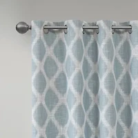 Madison Park Kagen 100"W X 84"L Energy Saving Blackout Grommet Top Single Patio Door Curtain