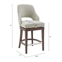 Madison Park Marshall Dining Room Collection Counter Height Upholstered Bar Stool