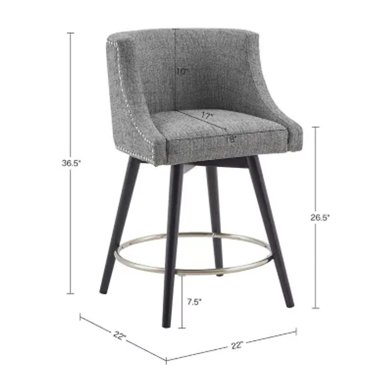 Madison Park Quarry Dining Room Collection Counter Height Upholstered Bar Stool