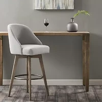 Madison Park Walsh Dining Room Collection Upholstered Swivel Bar Stool
