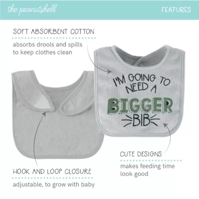 The Peanutshell Boys 10-pc. Bib