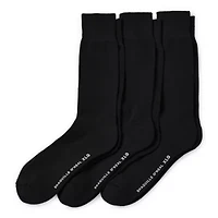 Shaquille O'Neal XLG Dress Performance Mens 3 Pair Big and Tall Crew Socks