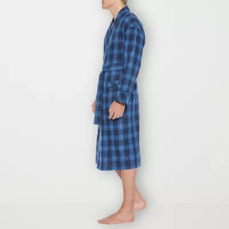 Residence Mens Flannel Long Sleeve Length Robe