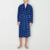 Residence Mens Fleece Kimono Robe Long Sleeve Length