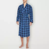 Residence Mens Tall Flannel Long Sleeve Length Robe
