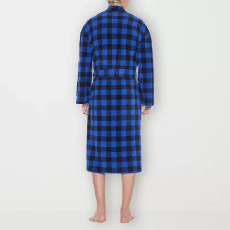 Residence Mens-Tall Fleece Kimono Robe Long Sleeve Length