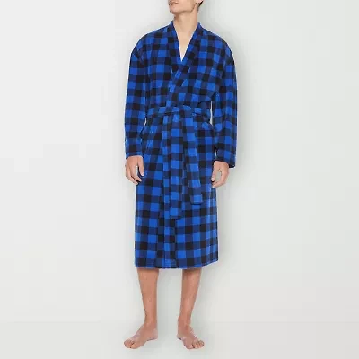 Residence Mens-Tall Fleece Kimono Robe Long Sleeve Length