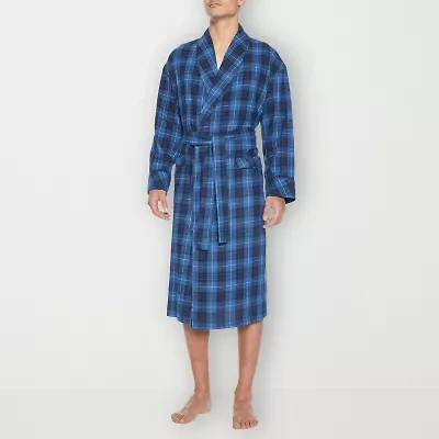 Residence Mens Big Flannel Long Sleeve Length Robe