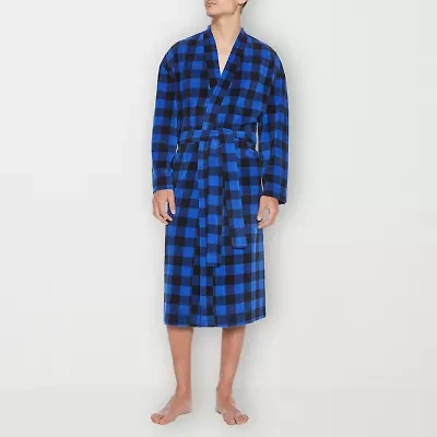 Residence Mens-Big Fleece Kimono Robe Long Sleeve Length
