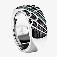 Marvel Fine Jewelry Mens Genuine Blue Topaz Sterling Silver Marvel Spiderman Band