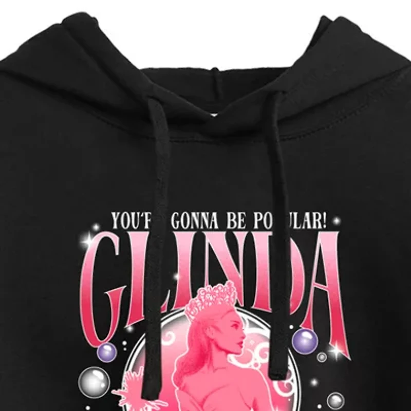 Movie Glinda Cropped Womens Long Sleeve Wicked Juniors Hoodie