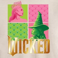 Movie Elphaba And Glinda Tee Womens Crew Neck Short Sleeve Regular Fit Wicked Juniors Graphic T-Shirt