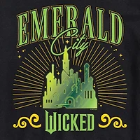 Wicked Movie Emerald City Tee Womens Crew Neck Short Sleeve Regular Fit Juniors Graphic T-Shirt
