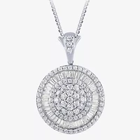 (G / Si2) Womens 2 CT. T.W. Lab Grown White Diamond 14K Gold Round 18 Inch Pendant Necklace