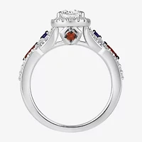 Infinity Star Lab Grown Diamonds Womens 1 1/ CT. White Diamond 14K Gold Spiderman Side Stone Engagement Ring