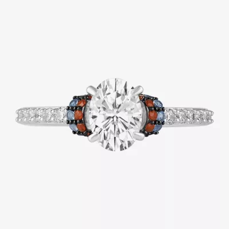 Infinity Star Lab Grown Diamonds Womens 1 1/4 CT. White Diamond 14K Gold Captain America Side Stone 3-Stone Engagement Ring