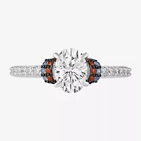 Infinity Star Lab Grown Diamonds Womens 1 1/4 CT. White Diamond 14K Gold Captain America Side Stone 3-Stone Engagement Ring