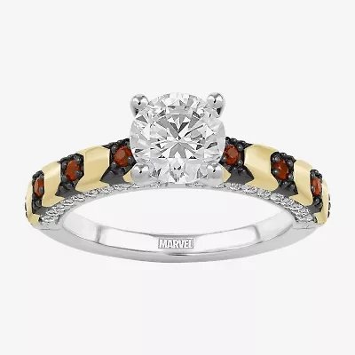 Infinity Star Lab Grown Diamonds Womens 1 7/8 CT. White Diamond 14K Two Tone Gold Iron Man Side Stone Engagement Ring