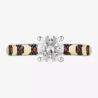 Infinity Star Lab Grown Diamonds Womens 1 7/8 CT. White Diamond 14K Two Tone Gold Iron Man Side Stone Engagement Ring