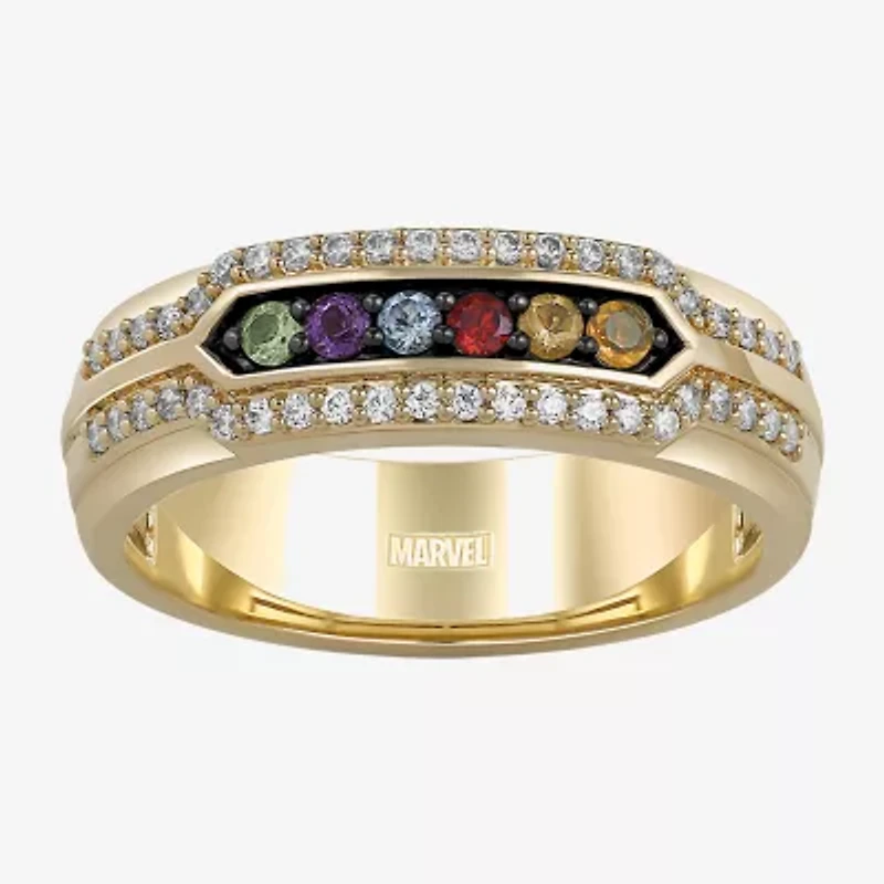 Infinity Star Lab Grown Diamonds "Infinity Gauntlet" Mens 1/3 CT. T.W. Genuine Multi Color 14K Gold Thanos Band