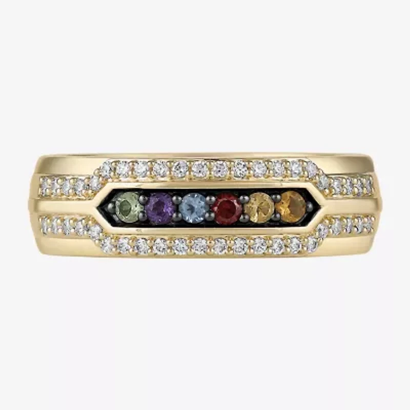 Infinity Star Lab Grown Diamonds "Infinity Gauntlet" Mens 1/3 CT. T.W. Genuine Multi Color 14K Gold Thanos Band
