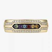 Infinity Star Lab Grown Diamonds "Infinity Gauntlet" Mens 1/3 CT. T.W. Genuine Multi Color 14K Gold Thanos Band