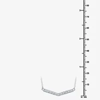 Yes, Please! Womens Diamond Sterling Silver 18 Inch Chevron Necklace