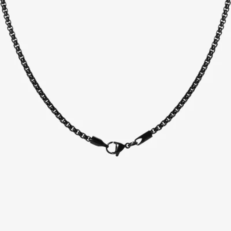 Mens Stainless Steel 24 Inch Box Chain Necklace