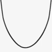 Mens Stainless Steel 24 Inch Box Chain Necklace