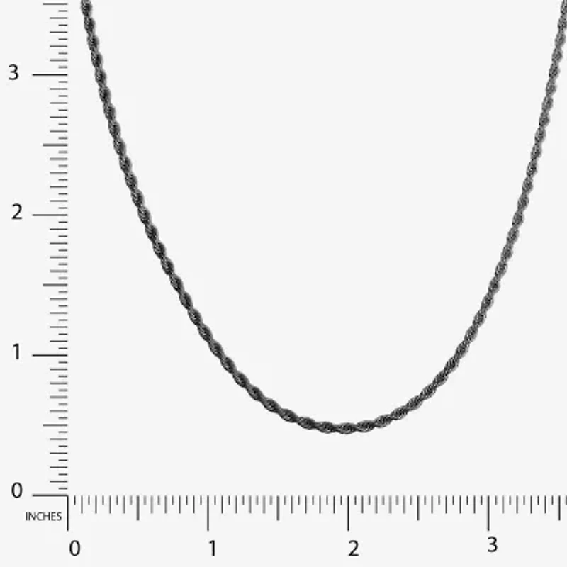 Mens Stainless Steel 24 Inch Rope Chain Necklace