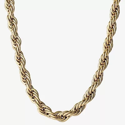 Mens Stainless Steel 24 Inch Rope Chain Necklace