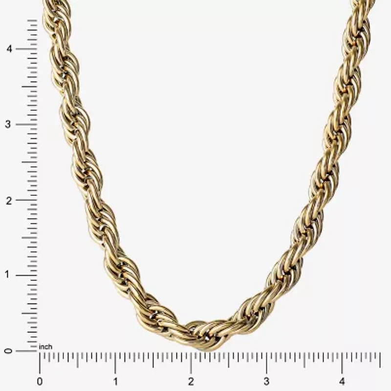 Mens Stainless Steel 24 Inch Rope Chain Necklace