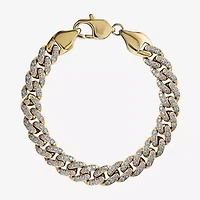 Mens Stainless Steel 8 1/2 Inch Curb Chain Bracelet