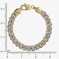 Mens Stainless Steel 8 1/2 Inch Curb Chain Bracelet