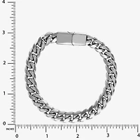 Mens Stainless Steel 9 Inch Curb Chain Bracelet