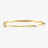 Diamond Addiction (G-H / I1-I2) Womens 1/4 CT. T.W. Lab Grown White Diamond 14K Gold Over Silver Sterling Silver Bangle Bracelet