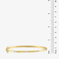 Diamond Addiction (G-H / I1-I2) Womens 1/4 CT. T.W. Lab Grown White Diamond 14K Gold Over Silver Sterling Silver Bangle Bracelet