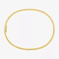 Diamond Addiction (G-H / I1-I2) Womens 1/4 CT. T.W. Lab Grown White Diamond 14K Gold Over Silver Sterling Silver Bangle Bracelet