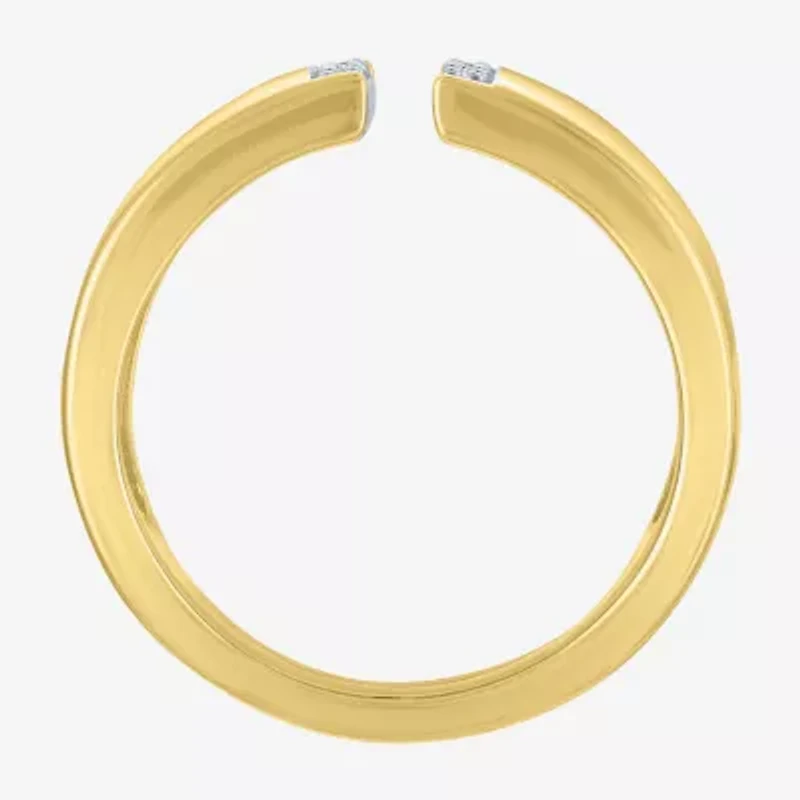 Diamond Addiction (G-H / I1-I2) Womens 1/10 CT. T.W. Lab Grown White 14K Gold Over Silver Cocktail Ring