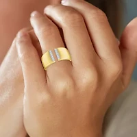 Diamond Addiction (G-H / I1-I2) Womens 1/10 CT. T.W. Lab Grown White 14K Gold Over Silver Cocktail Ring