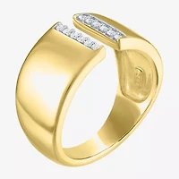 Diamond Addiction (G-H / I1-I2) Womens 1/10 CT. T.W. Lab Grown White 14K Gold Over Silver Cocktail Ring