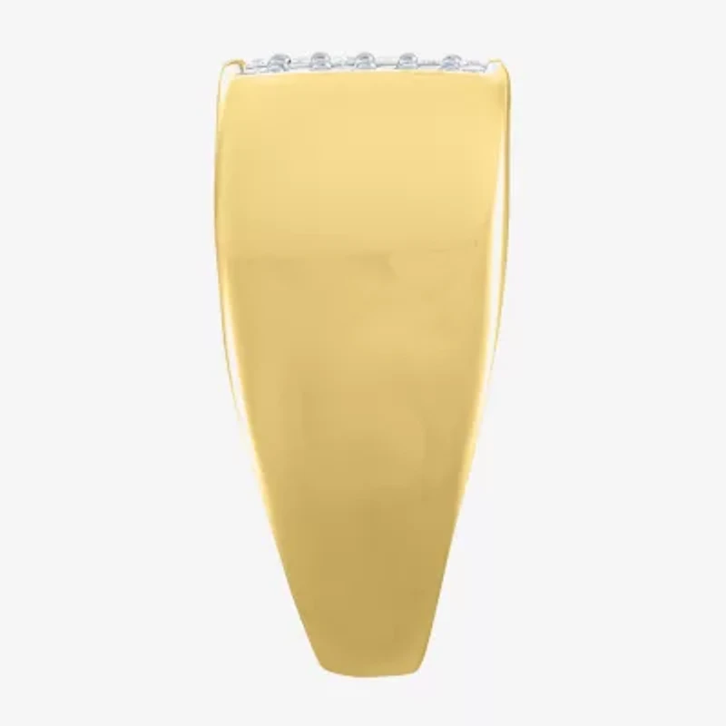 Diamond Addiction (G-H / I1-I2) Womens 1/10 CT. T.W. Lab Grown White 14K Gold Over Silver Cocktail Ring