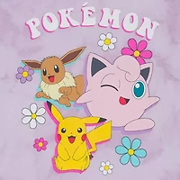 Little & Big Kid Girls Crew Neck Short Sleeve Regular Fit Pokeman Graphic T-Shirt